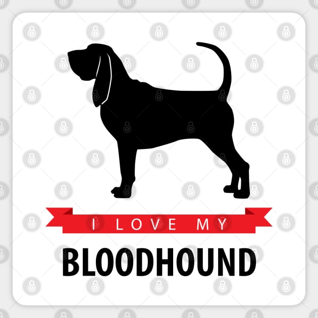 I Love My Bloodhound Sticker by millersye